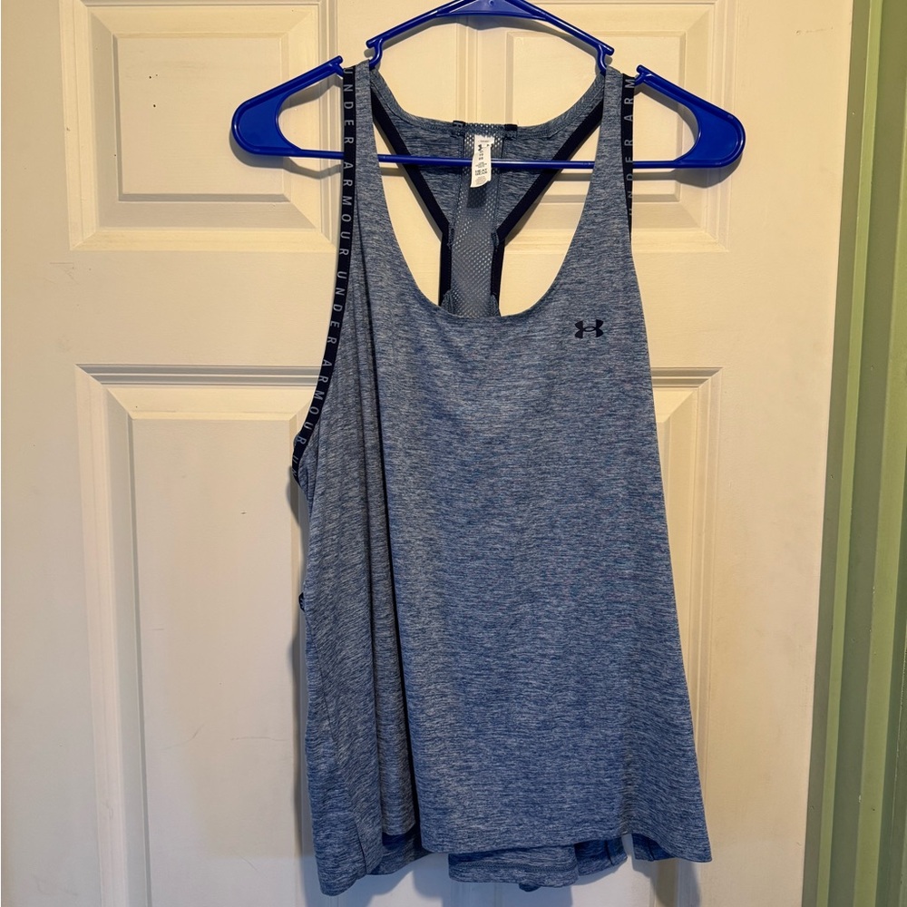 Under Armour Gray Asymmetrical Relaxed Tank Top